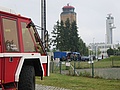 Auf dem Gelände der FlughafenFeuerwehr Schönefeld können die THW-Helfer erste Erfahrungen in der Brandbekämpfung sammeln. Foto: THW/Anja Villwock