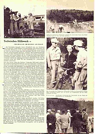 Die Zeitschrift 'Unser Wald' aus Frankfurt a. M. berichtet im November 1957 über die Berliner Waldbrandstreifen. Quelle: THW Neukölln