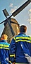 Die Neuköllner THW-Jugendlichen besichtigen die Britzer Mühle. Quelle: Yannic Winkler