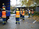 Materialanlieferung für die Übung im U-Bahnhof Jungfernheide. Foto: THW/Natalia Gabrych