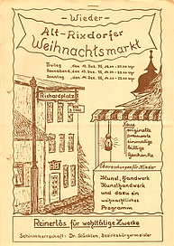 Programm des 2. Alt-Rixdorfer Weihnachtsmarktes. Quelle: THW/ Neukölln
