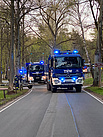 Der Ortsverband fährt mit vier Fahrzeugen an. Quelle: THW/Salzwedel