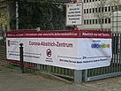 Das Neuköllner Gesundheitsamt betreibt in der Ziegrastraße eine Corona-Abstrichstelle. Quelle: THW/Anja Villwock